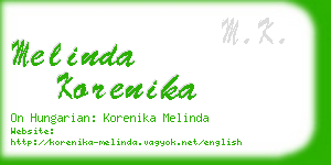 melinda korenika business card